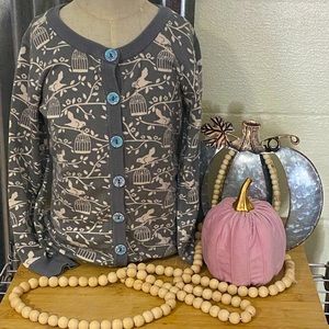 Matilda Jane Bird cage sweater cardigan size 6